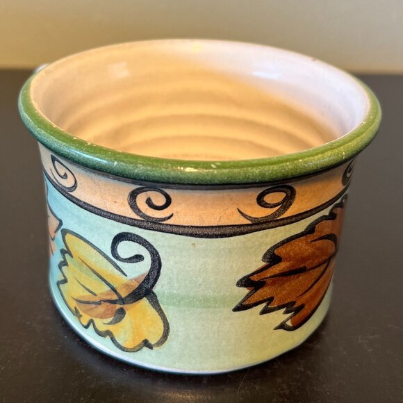 Stoneware Specialties Handcrafted Hand Painted Autumn Leaves Pottery Mug Bowl - Picture 4 of 9